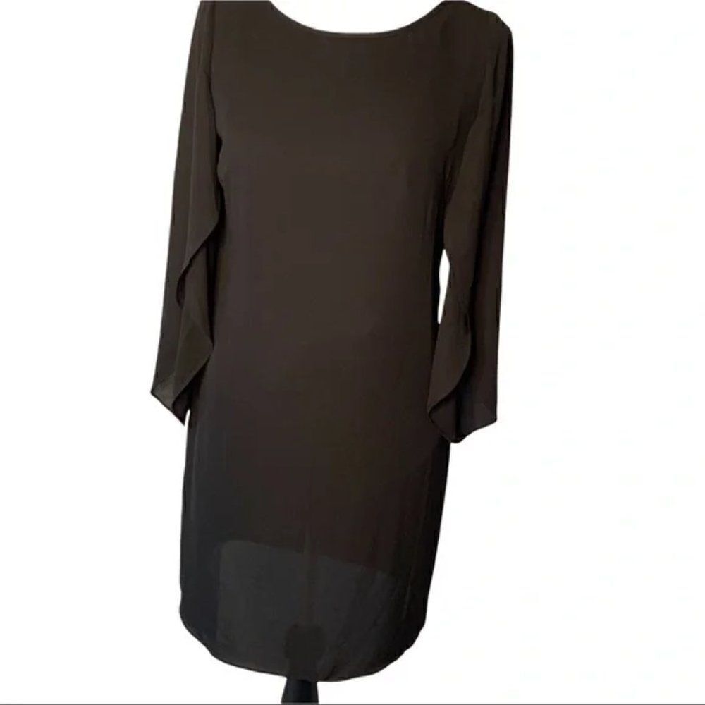🆕 London Times Angel Sleeve Black Dress size 6